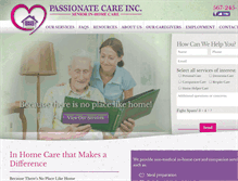Tablet Screenshot of passionatecareinc.com